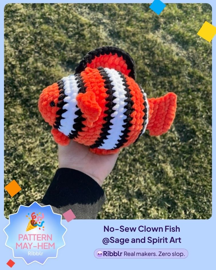 Nosew Clown Fish Crochet