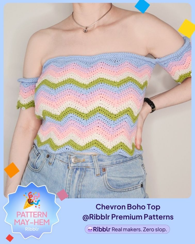 Chevron Boho Top