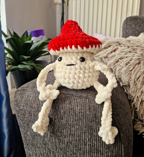 hannahscrochetthings's make photo for Mush Crush Crochet Pattern, Cute and funny Mushroom Amigurumi, inc. leggy limbs, poppable head and booty (optional)