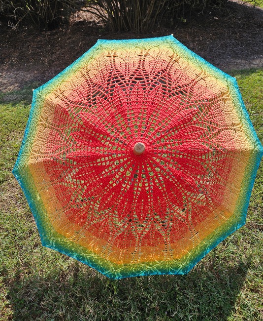 Alyss731's make photo for Cherry Blossamer Parasol. Crochet Lolita Fashion Umbrella