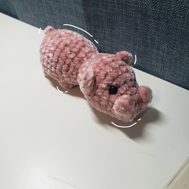 LatteCrochet's make photo for No-sew baby hippo