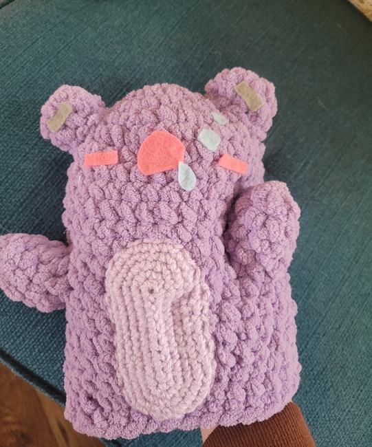 FluffyYarnCreations's make photo for Ribbot the Ribblr puppet