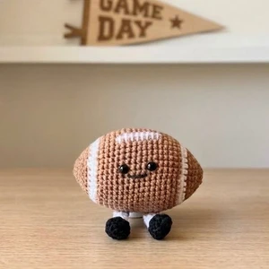 American Football Amigurumi Crochet Pattern | Sports Ball Plush Toy