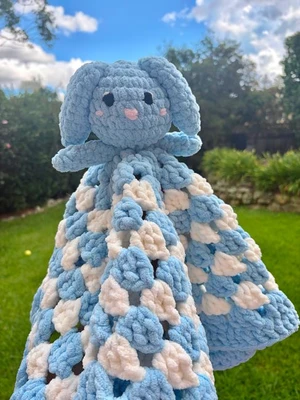 Bunny Lovey Baby Blanket