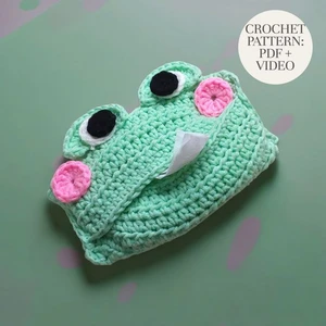 Frog Tissue Holder Crochet Pattern | Video Tutorial