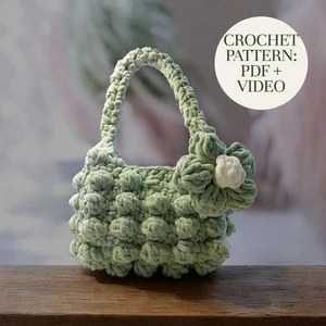 Crochet Bobble Bag Pattern | Shoulder Purse | Video Tutorial