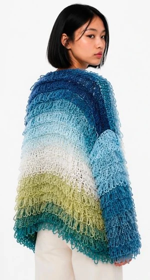 Shaggy Crochet Cardigan