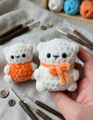 No sew crochet baby bear