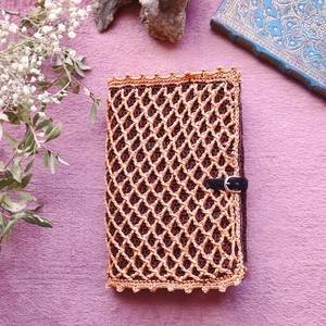 Golden Weave Crochet Book Cover Pattern