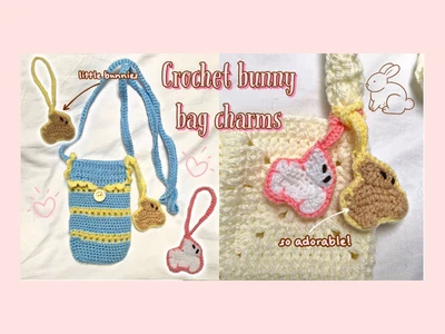 cute crochet bunny bag charms tutorialquick + easy cottagecore crochet ideas | thisfairymade