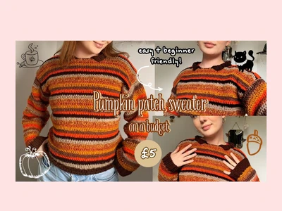 How to crochet an EASY fall sweater on a BUDGET | beginner-friendly tutorial | thisfairymade