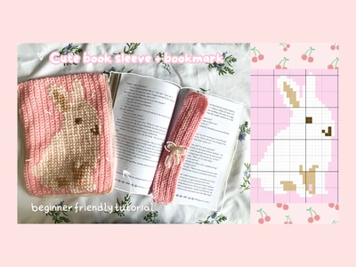 Coquette crochet book accessories  | easy book sleeve & bookmark tutorial | thisfairymade