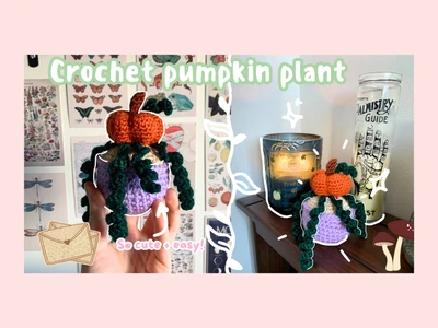 Crochet Halloween decorations: cute pumpkin plant pot tutorial  beginner friendly | thisfairymade