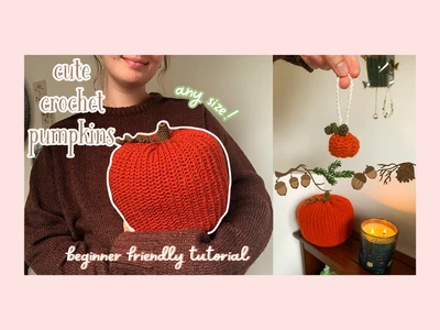 how to crochet cute pumpkins for fall | beginner friendly, any size | thisfairymade