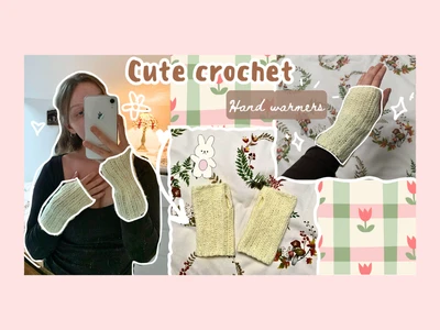 crochet cute hand warmer tutorial | knit-look fingerless gloves | small projects | thisfairymade