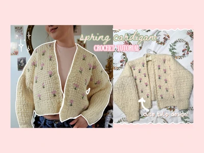 how to crochet a cute cardigan for spring| beginner friendly tutorial |10K SPECIAL | thisfairymade