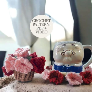 Flower Pot Coaster Crochet Pattern + Video