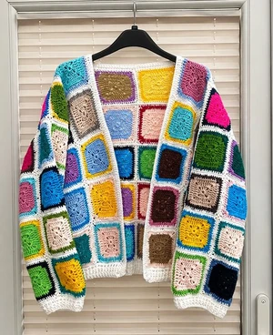 Granny Square Cardigan Crochet Pattern