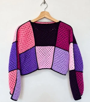 Granny Square Midi Top Crochet Pattern