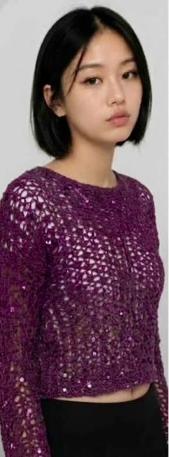 Sequin Crochet Top