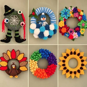6 Crochet Wreaths Crochet Patterns