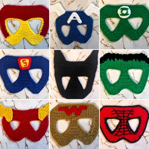 9 Superhero Inspired  Masks Crochet Patterns