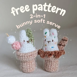 2-in-1 Bunny Soft Serve Free Pattern