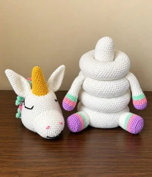 Unicorn Ring Stacking Toy Crochet Pattern
