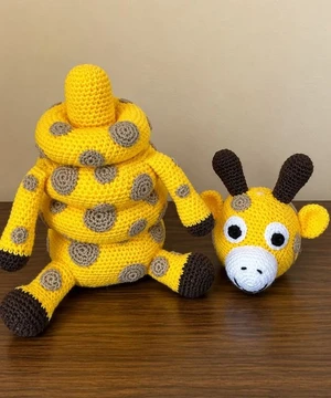 Giraffe Ring Stacking Toy Crochet Pattern