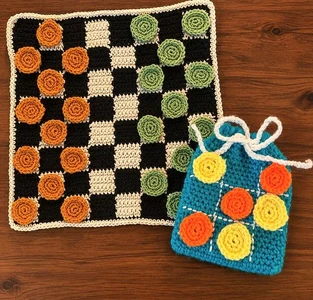 Checkers and TIC-TAC-TOE Crochet Pattern