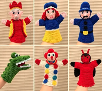 Punch and Judy Hand Puppets Crochet Pattern