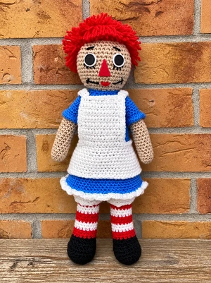 Raggedy Ann Inspired  Crochet Doll | Annabelle