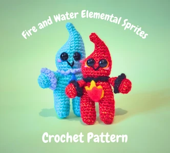 Fire and Water Elemental Sprites