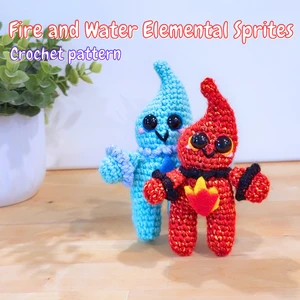 Fire and Water Elemental Sprites