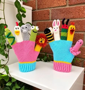 10 Finger Puppets Glove Crochet Pattern