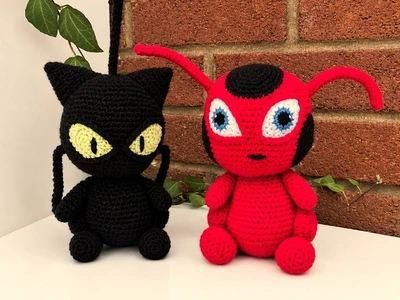Miraculous Tikki and Plagg  Dolls Inspired Crochet Patterns - Unofficial