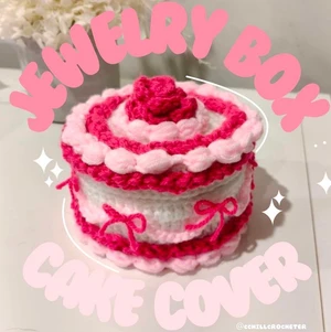 Crochet Cake Jewelry Box Cover