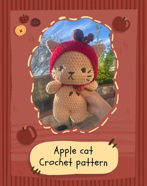 Apple Cat Crochet Pattern