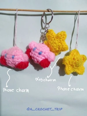 2 in 1 Kirby and star phonecharn