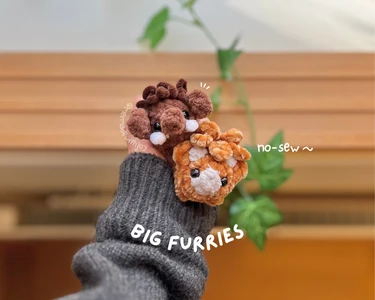 Big Furries - 2-in-1 No-Sew Mini Loaf Animals Pattern Bundle