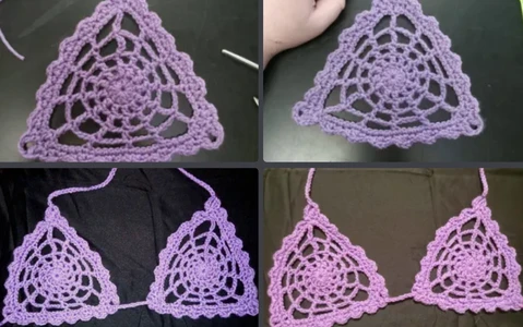 Spiderweb Bikini Top Bra