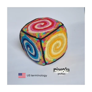 Crochet Building Block Pattern: Granny Square Toy with spirals