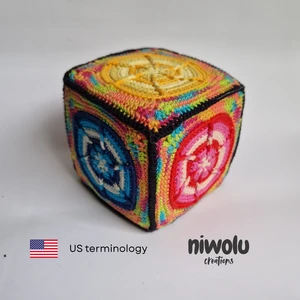 Crochet Building Block Pattern: Circles Granny Square Toy