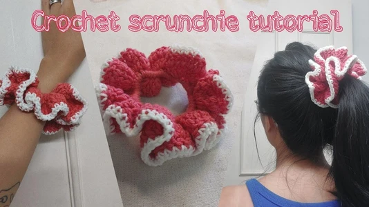 Easy Crochet Scrunchie Tutorial for Beginners ( ENG CC)