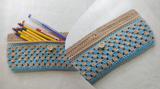 Crochet Stationary Case /Crochet Pencil Case | NO SEW ( ENG CC)