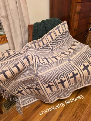 Crypt Cross Mosaic Afghan