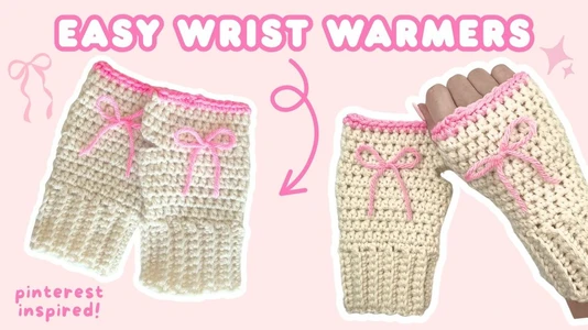 easy crochet wrist warmers ★ beginner friendly crochet fingerless gloves | how to crochet