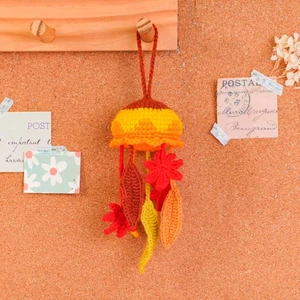 Autumn Leaves Jellyfish Car Hanging Crochet Pattern