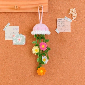 Cosmos Flowers Jellyfish Car Hanging Crochet Pattern