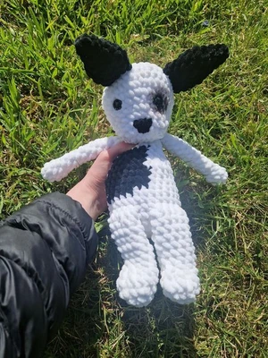 No sew - Fluffy Spotted Dog (jellycat inspired)